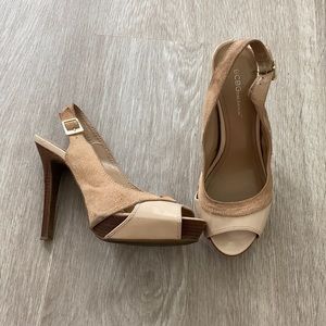 BCBG Tan Suede Heels Size 9 BCBGeneration